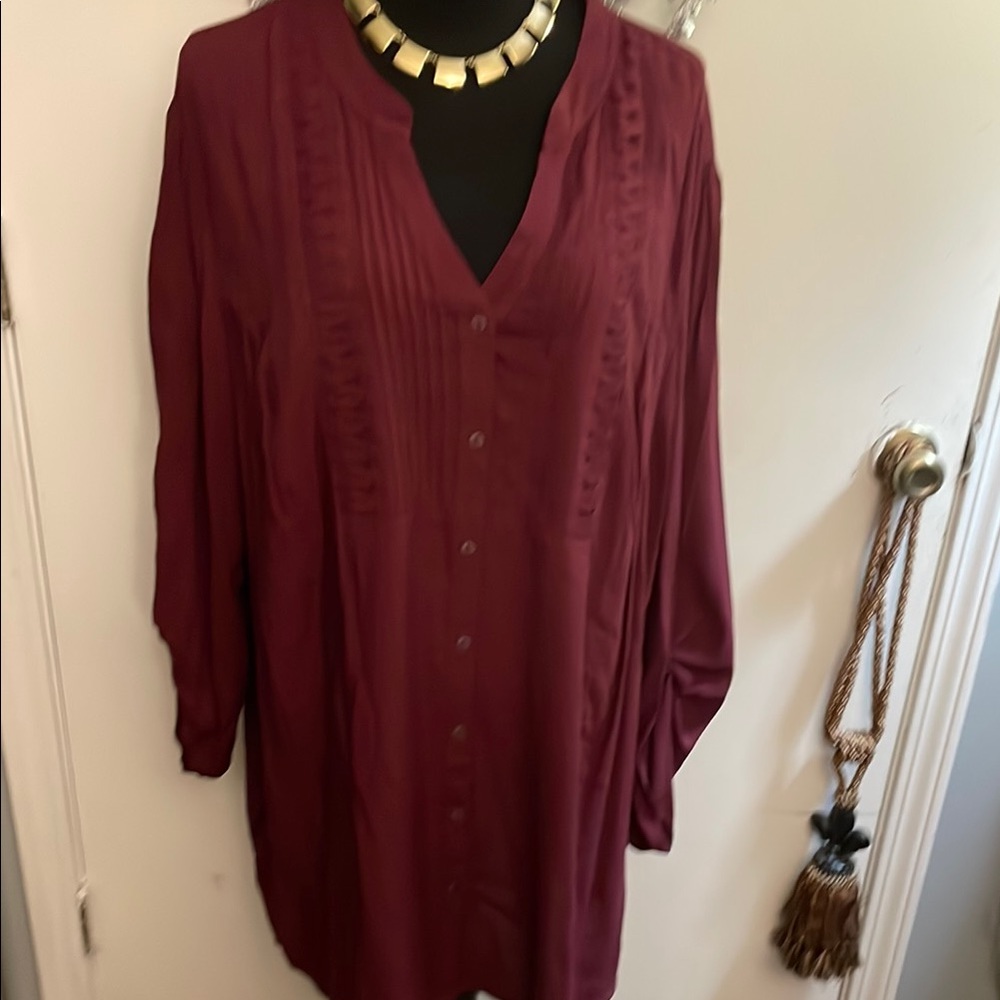 Women's Burgundy Blouse